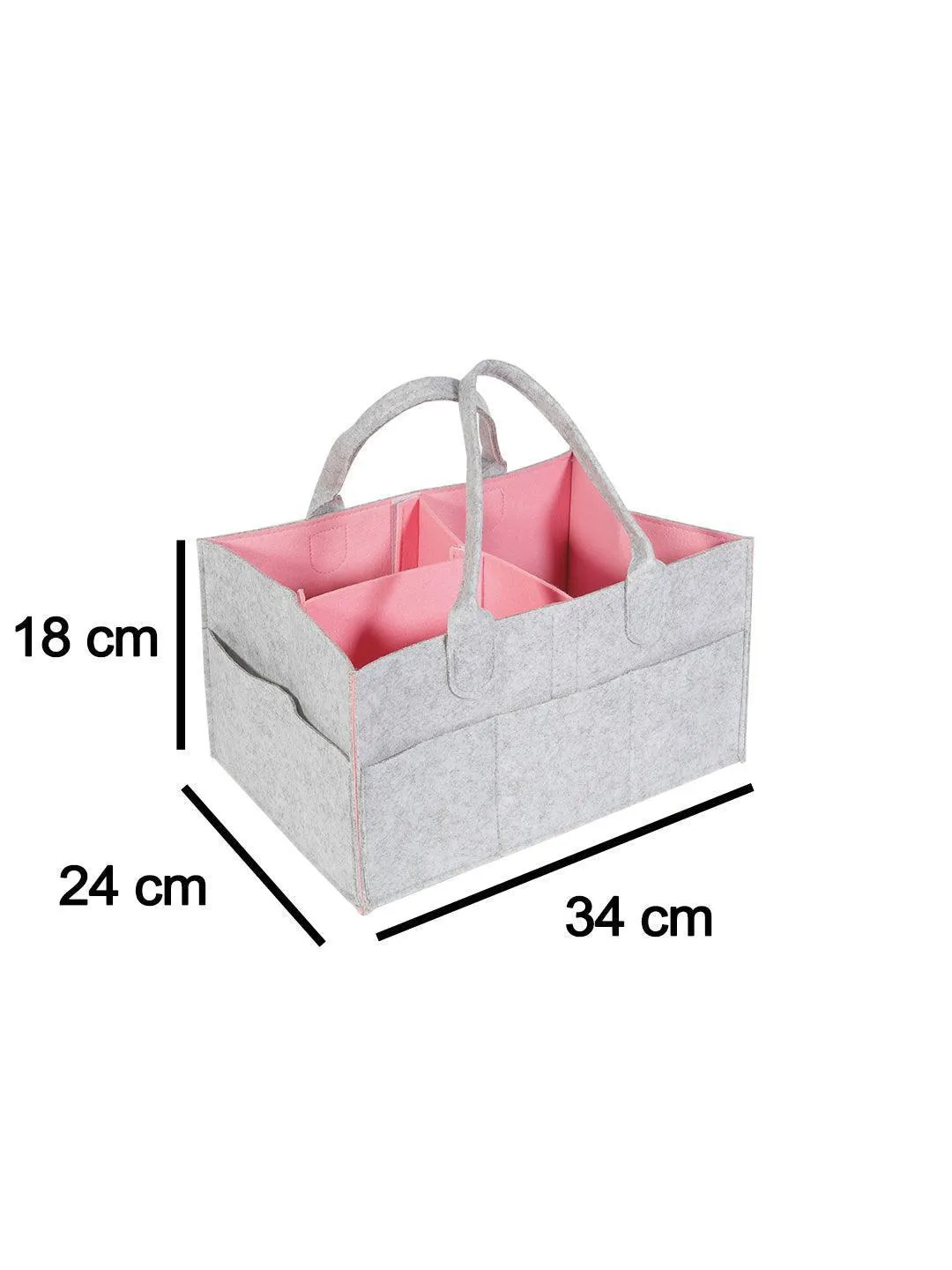 Square Felt Home Storage Organizer - 34X24X18Cm - Detailed Feature View 14