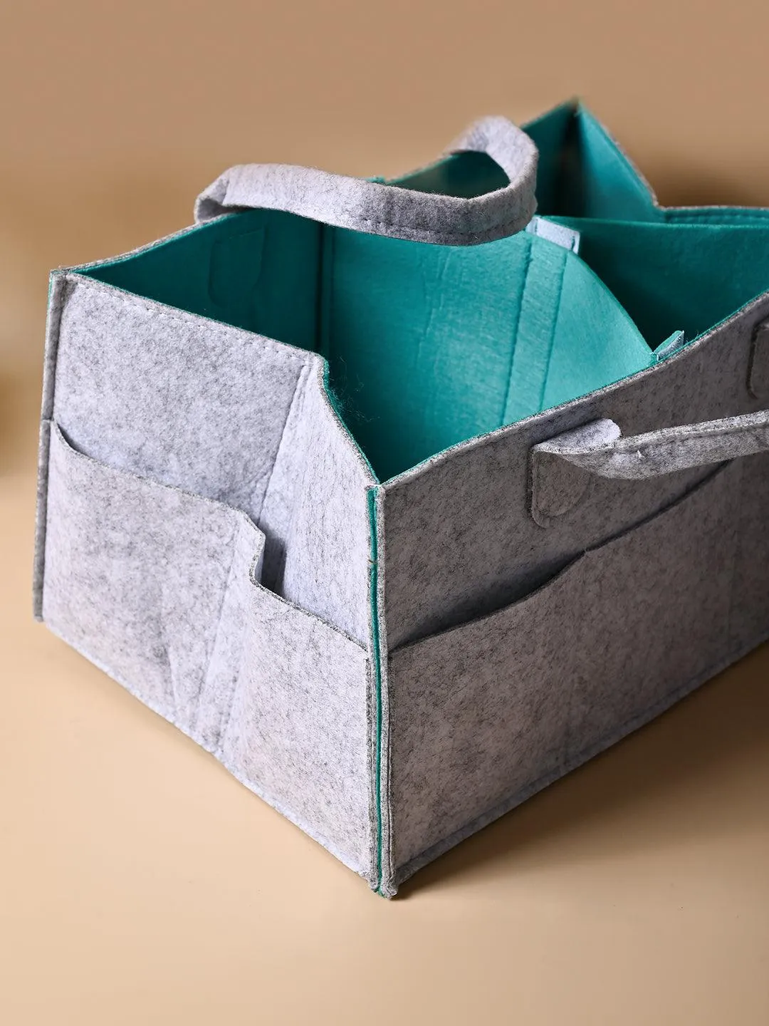 Square Felt Home Storage Organizer - 34X24X18Cm - Detailed Feature View 2