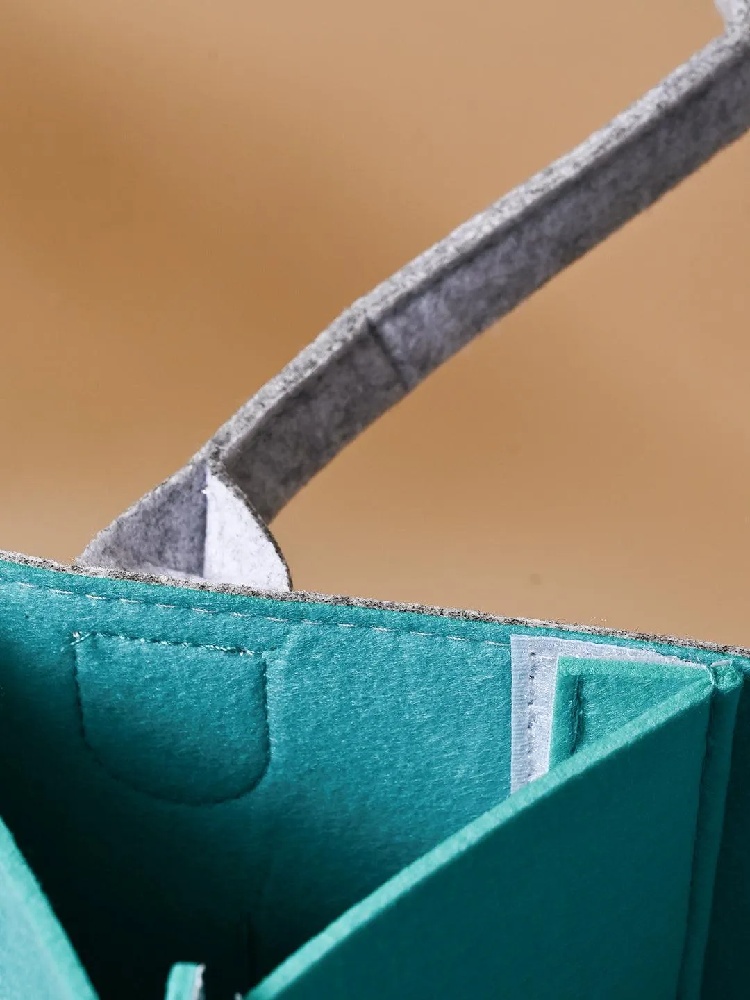 Square Felt Home Storage Organizer - 34X24X18Cm - Detailed Feature View 3