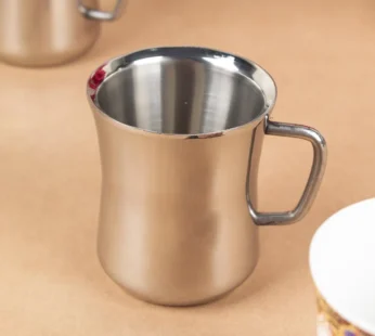 Stainless Steel Solid Tea & Coffee Mugs ( Set Of 2, 300 mL, Silver Colour )