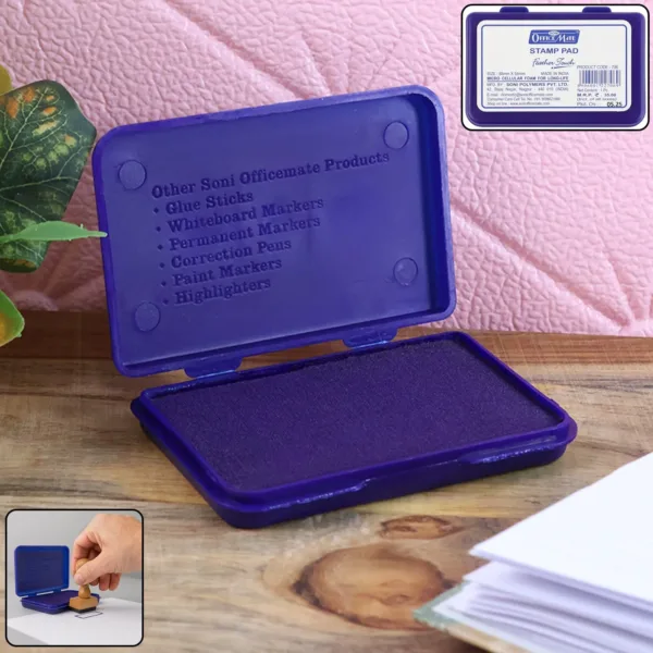 Small Stamp Pad with Violet Ink – Smooth, Long-Lasting Impressions