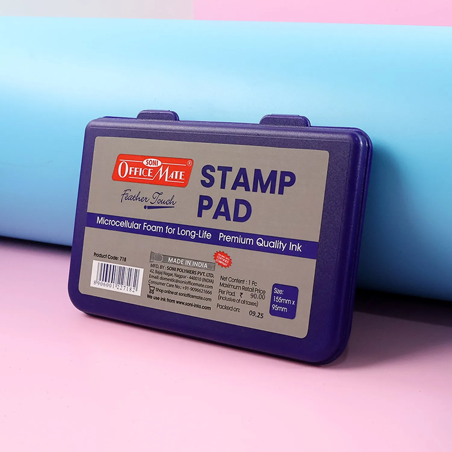 Premium Large Stamp Pad – Premium Violet Ink with Microcellular Foam - Buy Online at Alikart