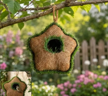 Coir Bird House – Eco-friendly Star-Shaped Garden Decor