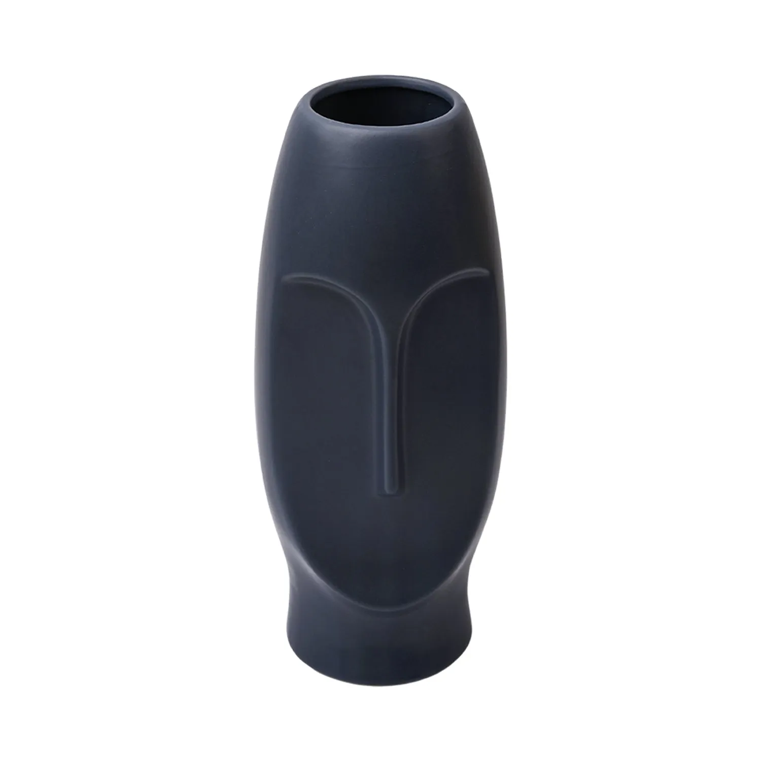 Stylish Black Face Shape Vase - Detailed Feature View 4