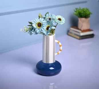 Stylish Blue Ceramic Vase