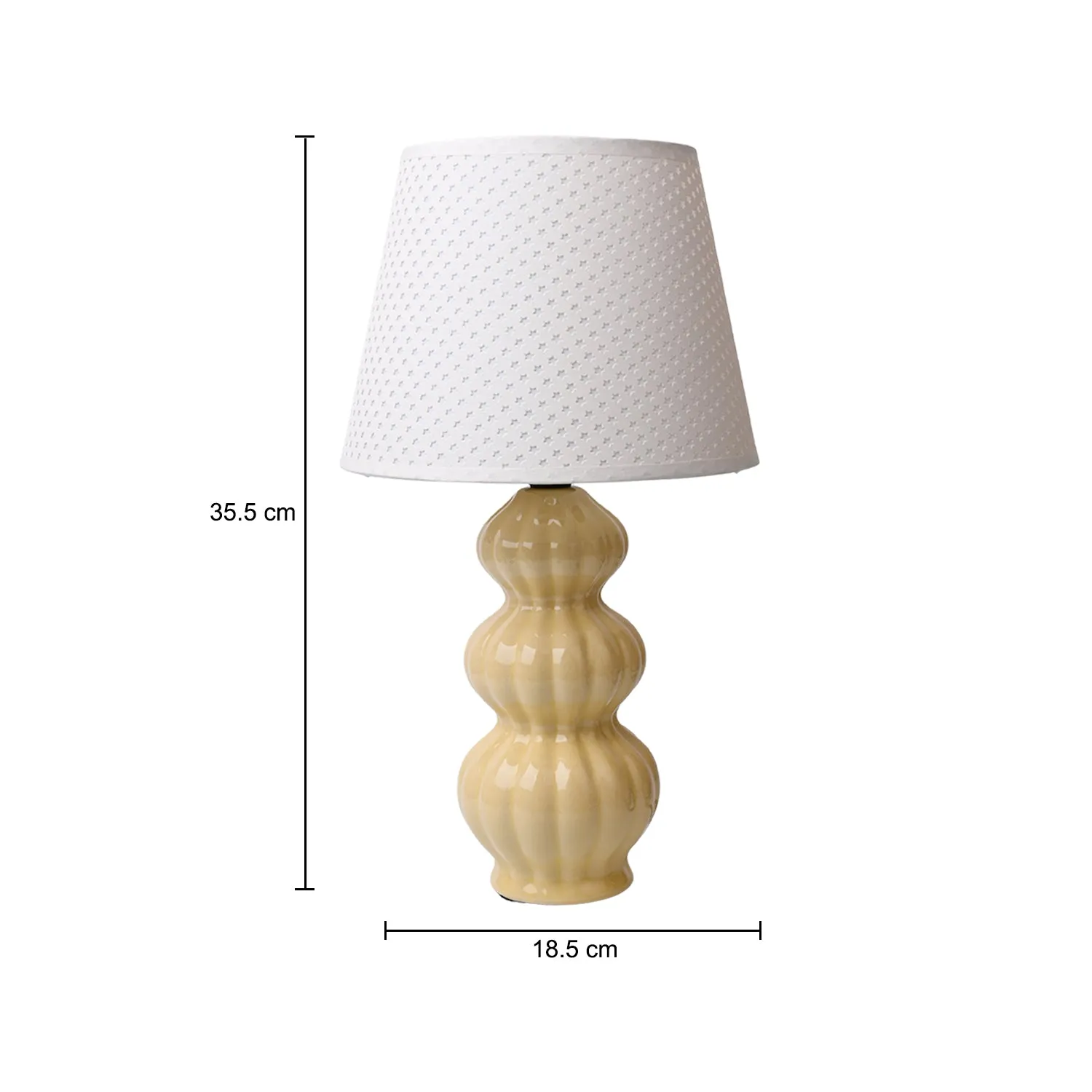 Stylish Light Yellow Table Lamp - Detailed Feature View 6