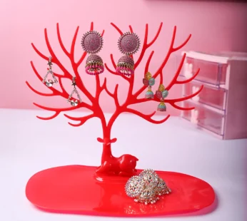 Stylish Red Jewelry Tree Stand