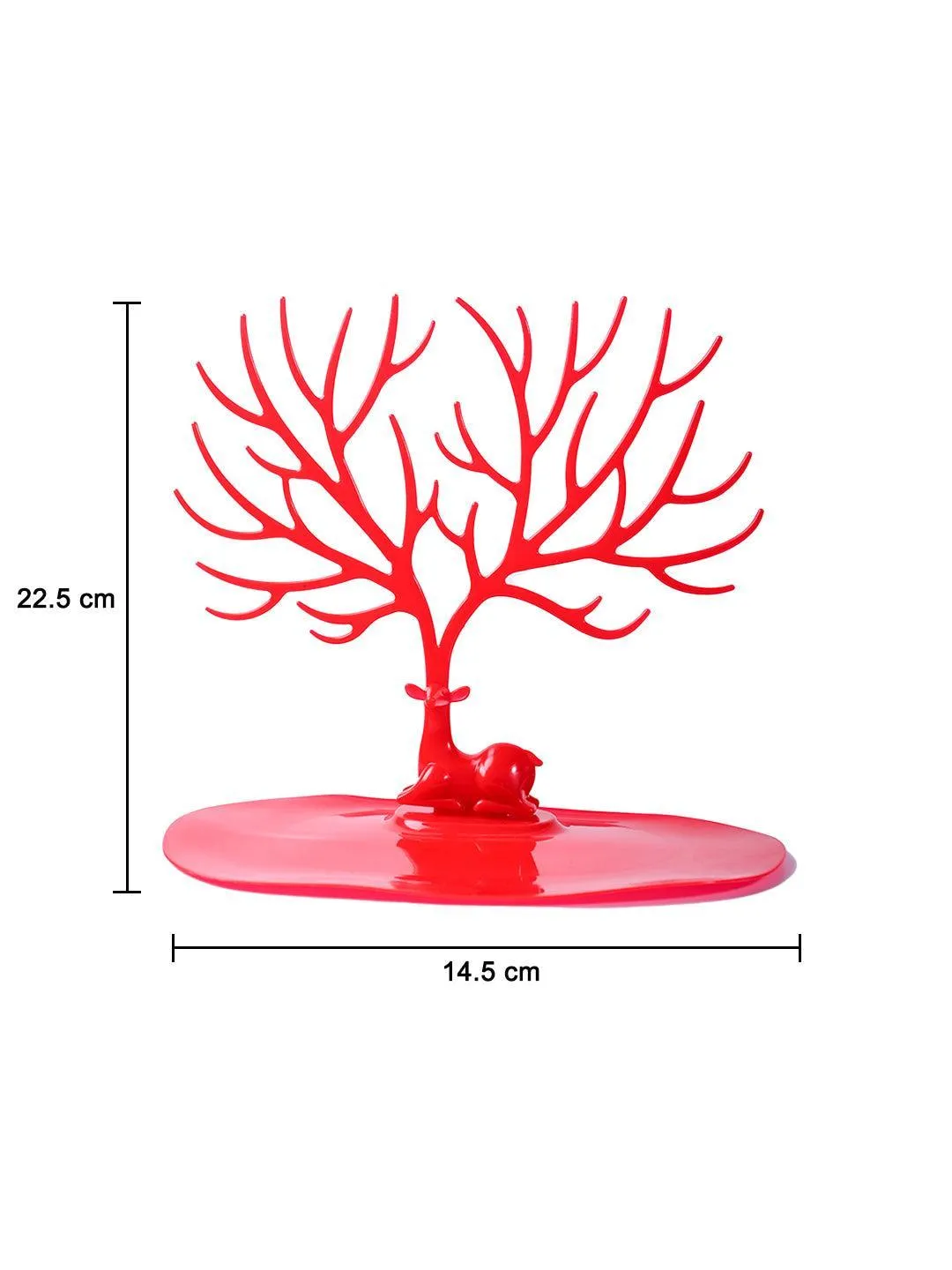 Stylish Red Jewelry Tree Stand - Detailed Feature View 5
