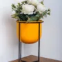 Premium Stylish Yellow Plant Pot With Stand - Buy Online at Alikart