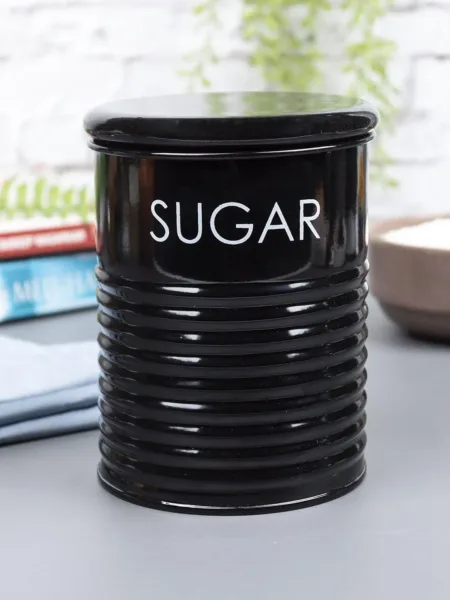 Sugar Jar With Lid – (Black, 900mL)