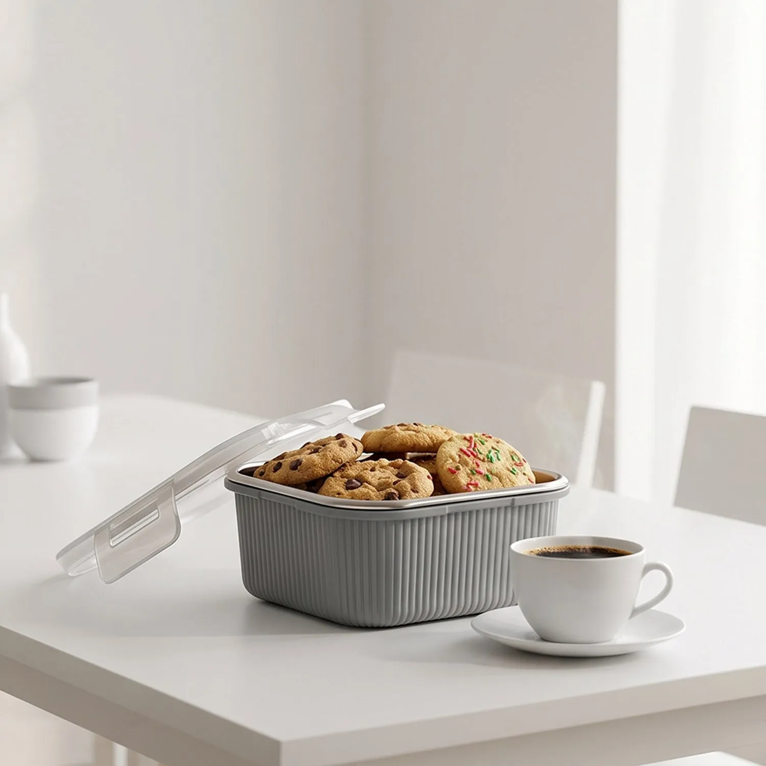 Square Stainless Steel Food Storage Container – 400ml Airtight - Detailed Feature View 3