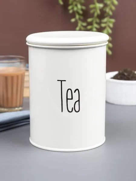 Tea Jar with Lid – (Off White, 900mL)