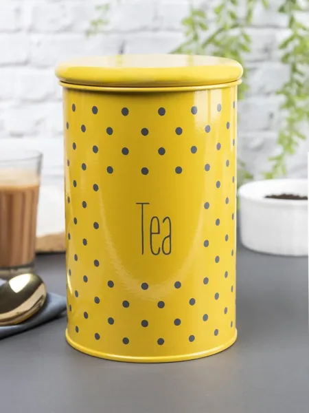 Tea Jar with Lid – (Yellow, 900mL)