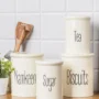 Premium Tea & Sugar Jar (Each 900 Ml) + Biscuits & Namkeen Jar (Each 1700 Ml) - White, Set Of 4 - Buy Online at Alikart