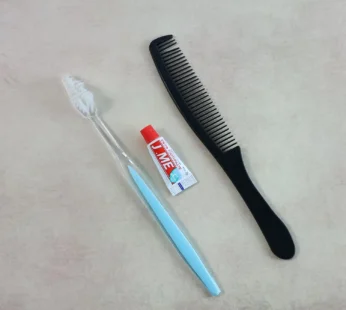 Travel Hygiene Kit – Compact 3-in-1 Toothbrush, Toothpaste & Comb