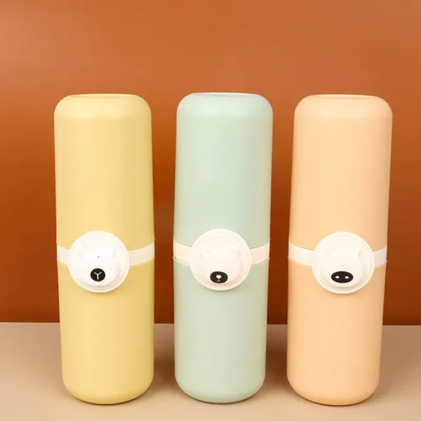Cute Round Toothbrush Box – Portable & Hygienic Toothbrush Holder (1 Pc)