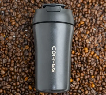 Tumbler Mug With Lid – 400mL, Black