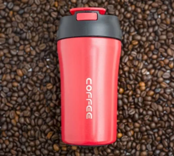 Tumbler Mug With Lid – 400mL, Red