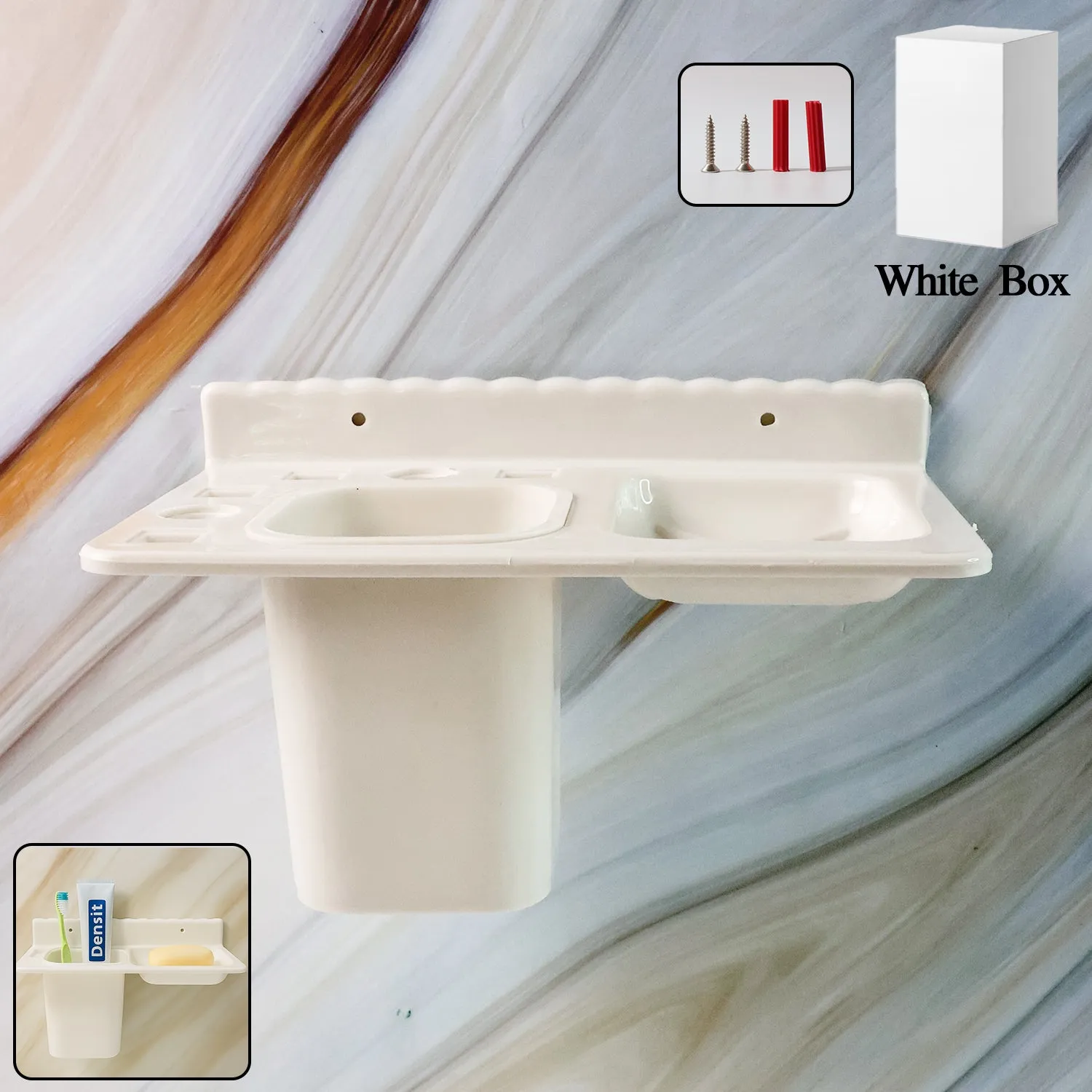 Premium Wall Mounted Toothbrush Holder – 3in1 Multi-Compartment Organizer - Buy Online at Alikart