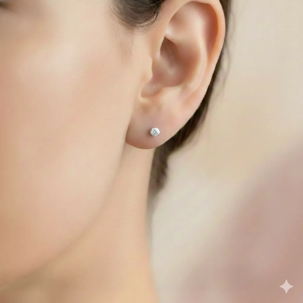 Gold, silver plated Pearl and AD Flat Back Stud Earrings Combo Pack of 4 - Detailed Feature View 4