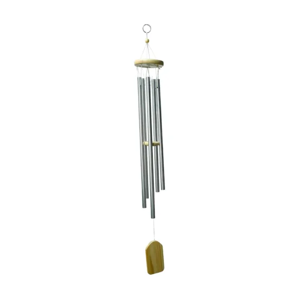 Unique Silver Decorative Wind Chime For Home – 8.5 X 8.5 X 78 Cm