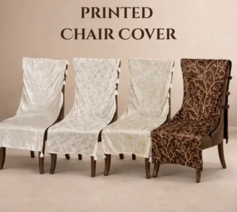 Universal Chair Cover with Elastic Strap | Heavy Quality Fabric Chair Protector | Stretchable Slipcover for Dining, Office & Plastic