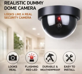 Fake CCTV Dummy Camera – Realistic ABS Plastic Surveillance Dummy with LED Indicator (Indoor/Outdoor)