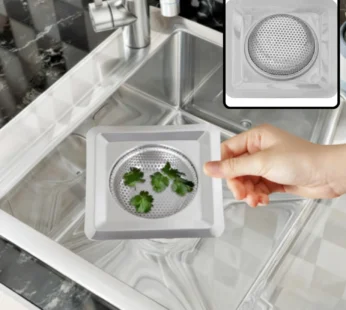 Square Stainless Steel Sink Strainer 11 CM – Anti-Clogging Drain Filter & Hair Catcher | Rustproof Mesh Jali for Kitchen