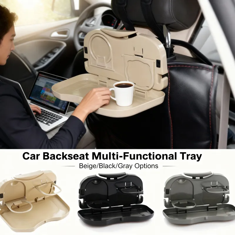 Premium Car Seat Back Dining Table Tray – Foldable Auto Desk Tray Holder for Drinks, Food & Gadgets (Random color-Pack of 1) - Buy Online at Alikart