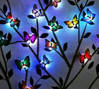 4 Pcs LED Color Changing Butterfly Lights – Beautiful Decorative Mini LED Butterflies for Home Décor, Party & Festival Decoration