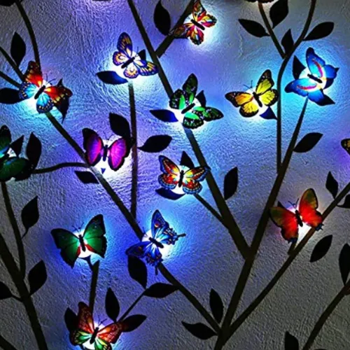 Premium 4 Pcs LED Color Changing Butterfly Lights – Beautiful Decorative Mini LED Butterflies for Home Décor, Party & Festival Decoration - Buy Online at Alikart