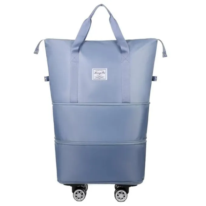 Duffel Trolley Bag with Wheels – Expandable & Foldable Travel Luggage Bag (Lightweight & Durable) - Detailed Feature View 4