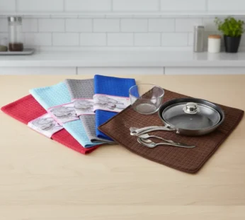 Microfiber Dish Drying & Kitchen Countertop Mat – Super Absorbent Wet & Dry Cleaning Cloth (Random color-Pack of 1)