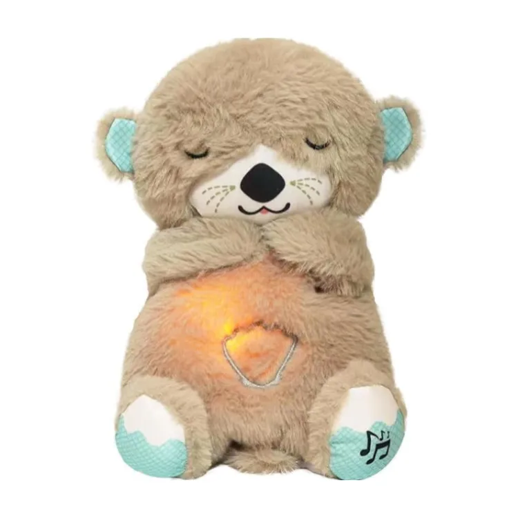 Premium Soft Breathing Teddy with Music & Lights – Realistic Breathing Motion Plush Toy - Buy Online at Alikart