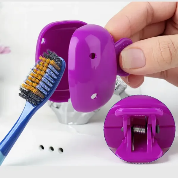 4-Piece Portable Toothbrush Head Covers – Odorless Dustproof Travel Caps for Toothbrush Protection (Random Colors)