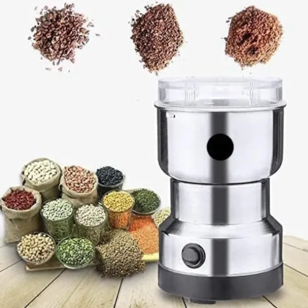 Premium Stainless Steel Multifunctional Grinder & Coffee Maker – Electric Mini Grinder for Coffee Beans, Spices, Masala, Nuts & Grains (Pack of 1) - Buy Online at Alikart