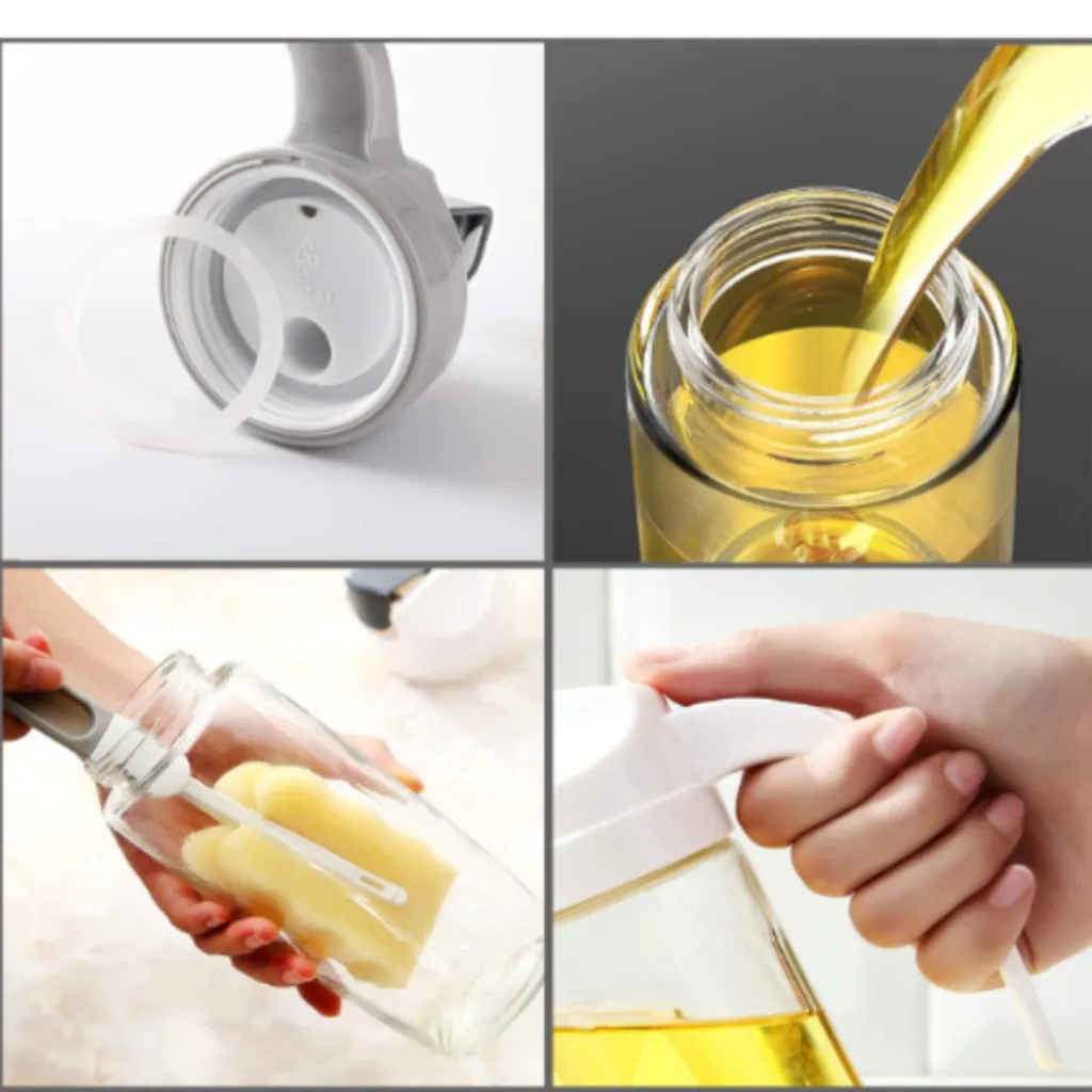 1000ml Auto Flip Oil Dispenser – Leakproof, Easy-Pour Bottle for Cooking Oil & Liquid Seasoning - Detailed Feature View 1