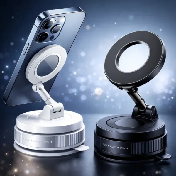 360° Adjustable Magnetic Phone Holder – Rotatable Mobile Stand with Strong Magnet for Desk, Car & Home Use (Random color-Pack of 1)