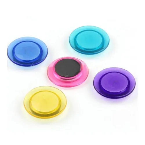 10 pc set Colorful Translucent Magnet Buttons for Fridge, Magnetic White-Boards (20mm) - Detailed Feature View 7