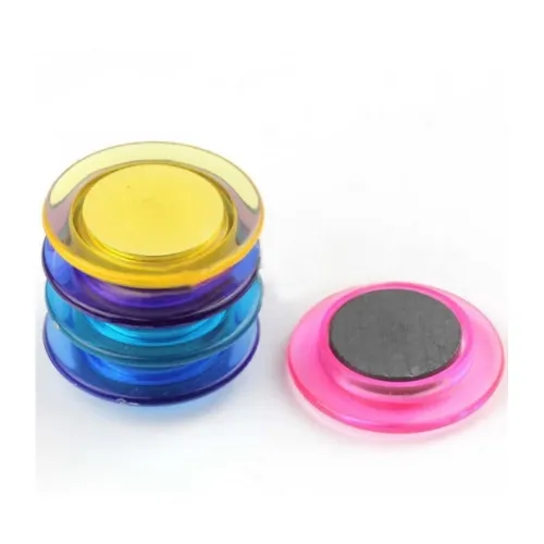 10 pc set Colorful Translucent Magnet Buttons for Fridge, Magnetic White-Boards (20mm) - Detailed Feature View 2