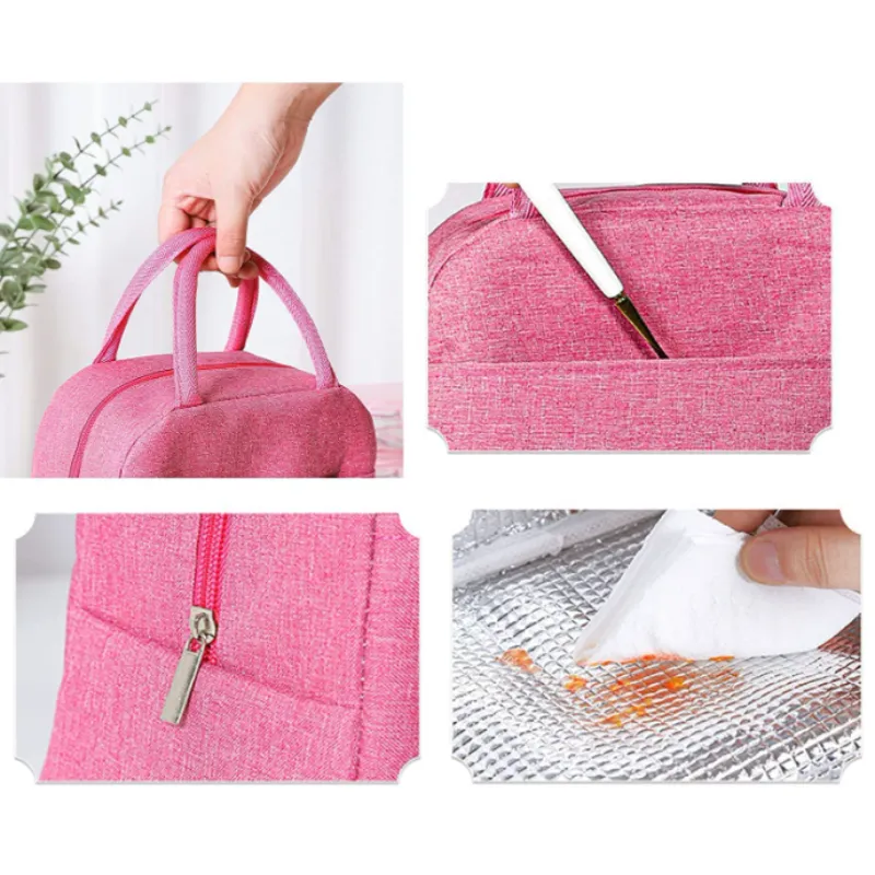 Portable Thermal Lunch Bag – Insulated Food Storage Bag for Office, School & Travel (Random Colour-Pack of 1) - Detailed Feature View 5