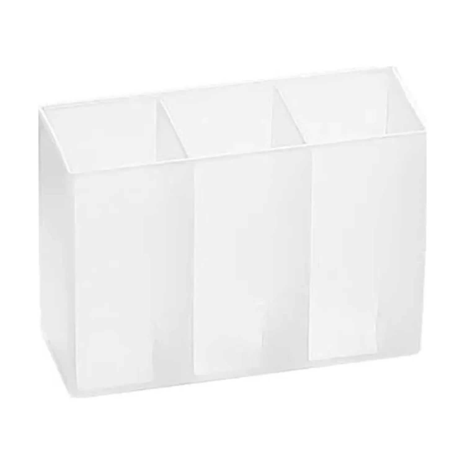 Mini Wall Mount Storage Box – 3 Compartment Self Adhesive Transparent Organizer for Bathroom, Office & Kitchen (Pack of 2) - Detailed Feature View 2