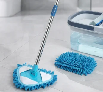 Triangle Ceiling Cleaning Mop with Handle – Microfiber Wall, Ceiling & Corner Cleaning Mop