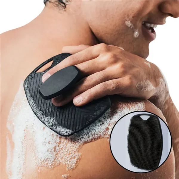 Silicone Body Scrubber Bath Brush – Soft Exfoliating Body Cleaner with No-Slip Ergonomic Handle for Deep Cleansing & Dead Skin Removal(Pack of