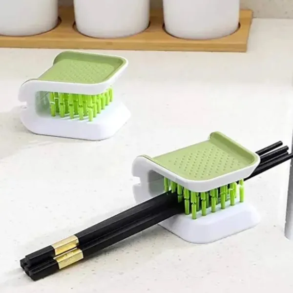 Premium Double-Sided Knife & Spoon Cleaning Scrubber – Safe Grip Dishwashing Brush for Cutlery, Utensils & Kitchen Cleaning - Buy Online at Alikart
