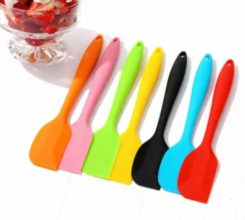 Mini Silicone Spatula – Non-Stick Heat-Proof Scraper for Home Kitchen Use (Random color-Pack of 1)