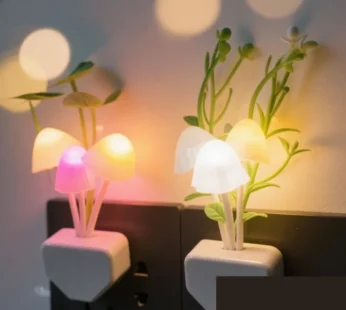 Mushroom Sensor LED Night Light – Auto On/Off Plug-in Lamp for Bedroom, Kids Room & Home Decor
