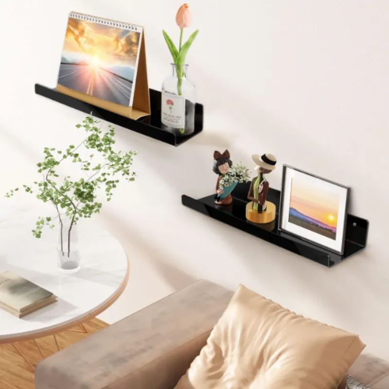 2 Pcs Wall Mounted Shelf – Floating Storage Rack for Bathroom, Kitchen & Living Room