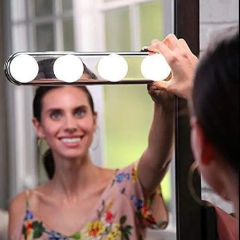 Premium Battery Powered Makeup Light – Studio Glow Super Bright 4 LED Bulbs for Mirror & Vanity - Buy Online at Alikart