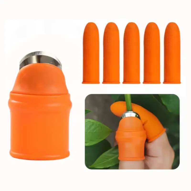 Premium Fruit & Vegetable Finger Cutter – Silicone Thumb Knife & Peeler Set | Portable Mini Kitchen Cutting Tool (Thumb Cutter & 5 Finger set) - Buy Online at Alikart